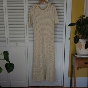 Elegant Cream Knit Dress